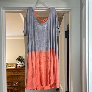 Umgee Gray and Coral Dress